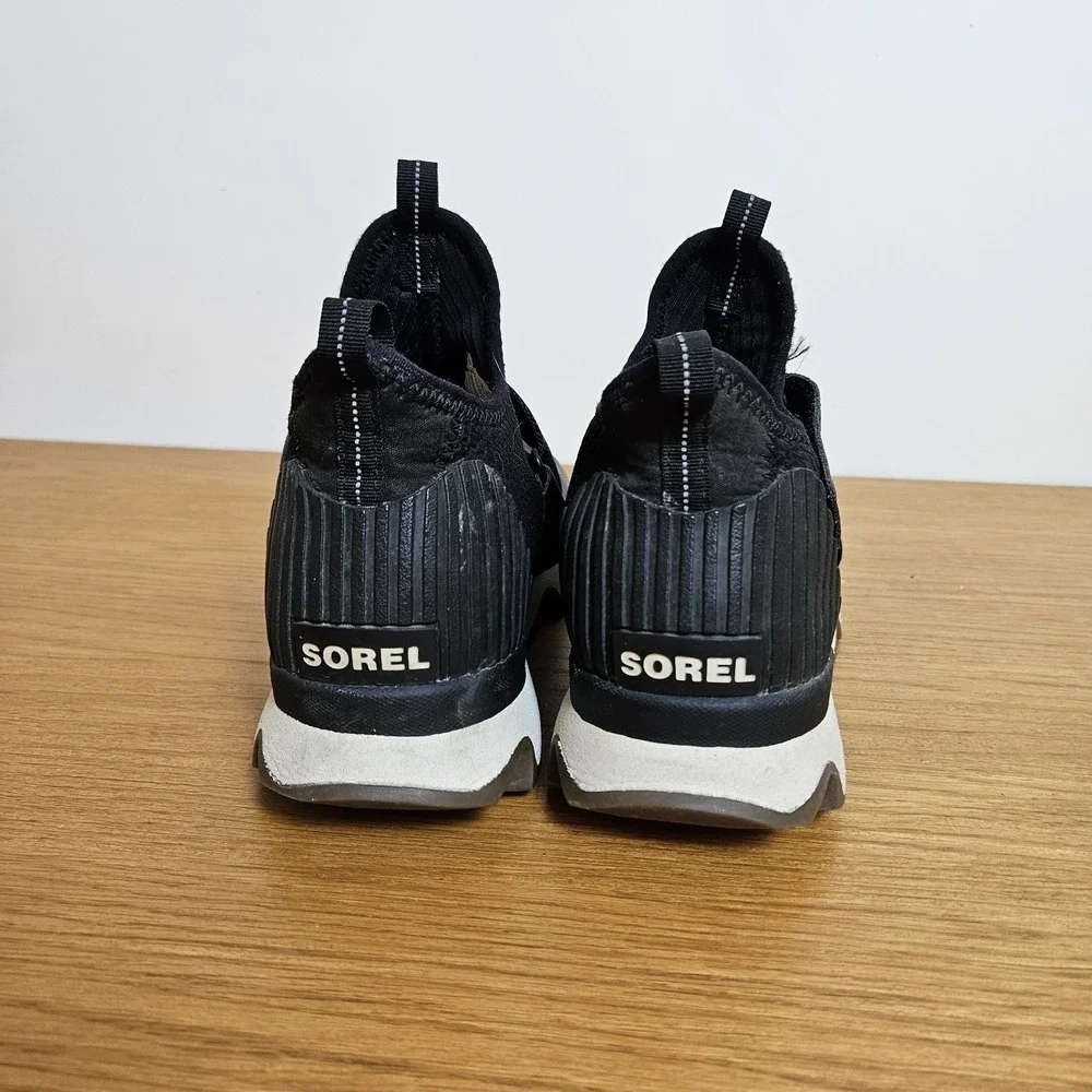 Sorel Kinetic Impact Strap Sneakers Black NL3374-01C Women's‎ 7.5 Slip-On